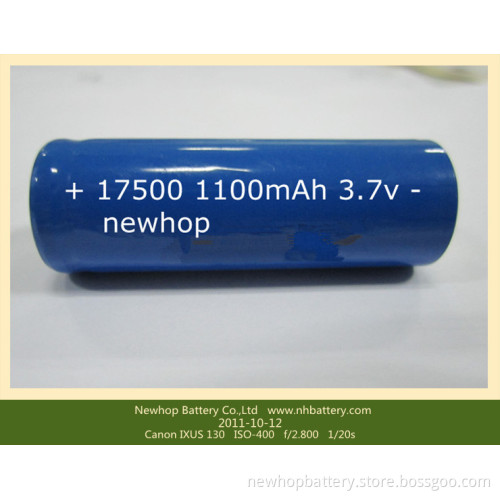 Lithium Ion Battery 17500 3.7V 1100mAh for Toy Battery